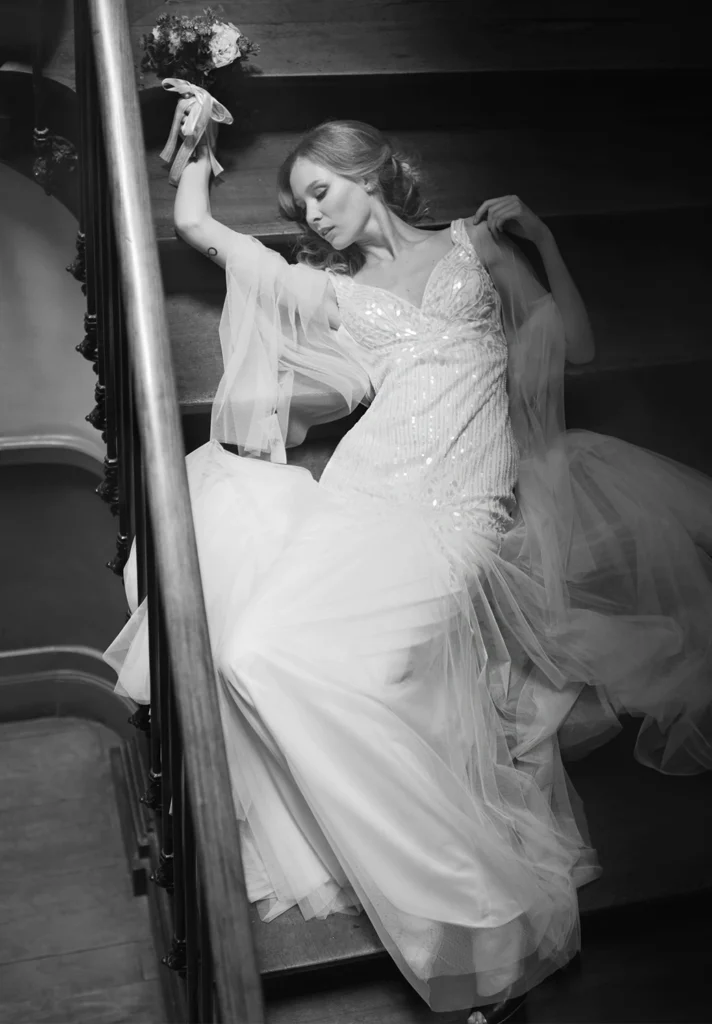 Sesja slubna panny mlodej edytorialowa w sylu Vogue i harper's bazar. Fotograf slubny fine art w Krakowie