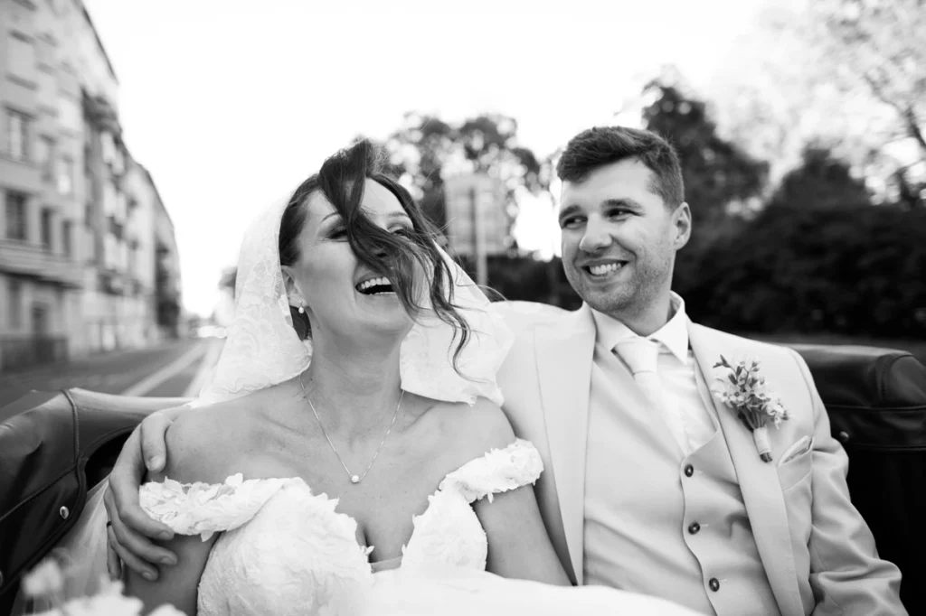 Eleganckie zdjęcie ślubne pary młodej w stylu fine art – Kraków